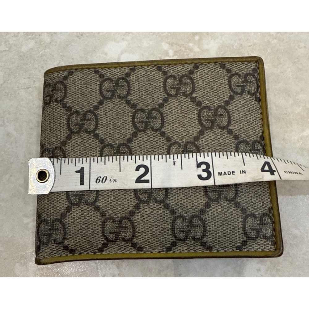 Gucci Men Wallet GG Mustard Yellow Leather‎ Inside Signature Canvas Box Bag Card - Picture 5 of 16